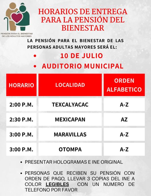 1688761367 El Gobierno Municipal de Texcalyacac informa HORARIO DIA Y LUGAR