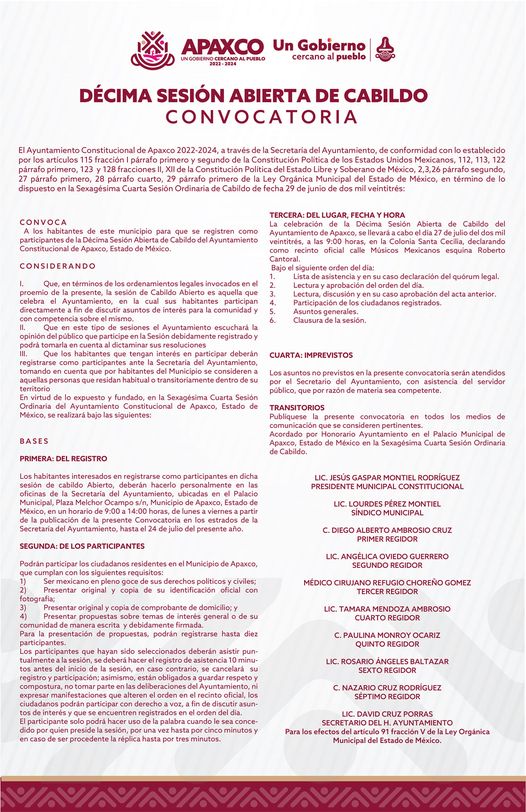 1688767546 PARTICIPA EN LA DECIMA SESION ABIERTA DE CABILDO