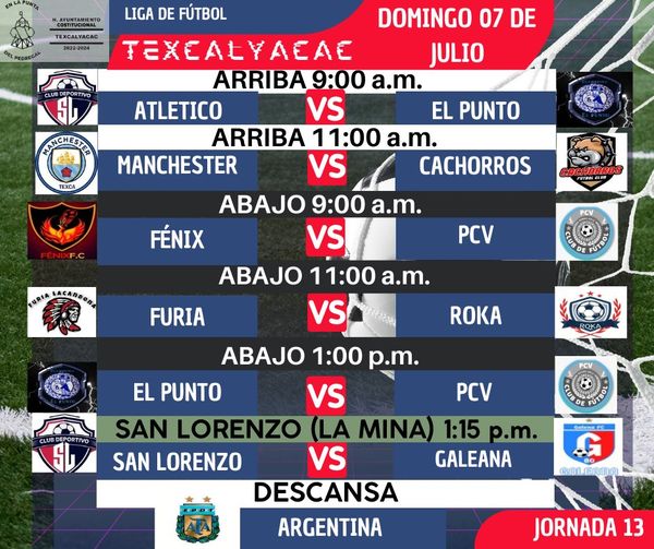 1688821183 PARTIDOS DE FUTBOL El Gobierno Municipal de Texcalyacac a traves