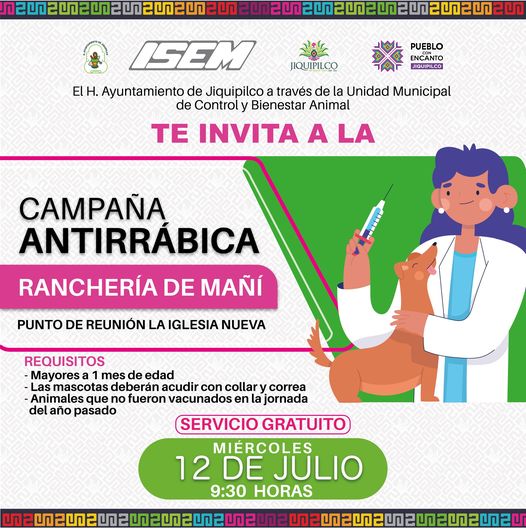 1688826285 Campana antirrabica en Rancheria de Mani miercoles 12 de