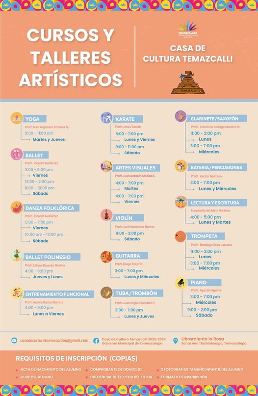 1688829459 Cursos y Talleres Artisticos en Casa de Cultura Temazcalli