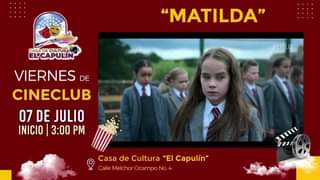 1688833786 VIERNES DE CINE CLUB MATILDA 07 de julio