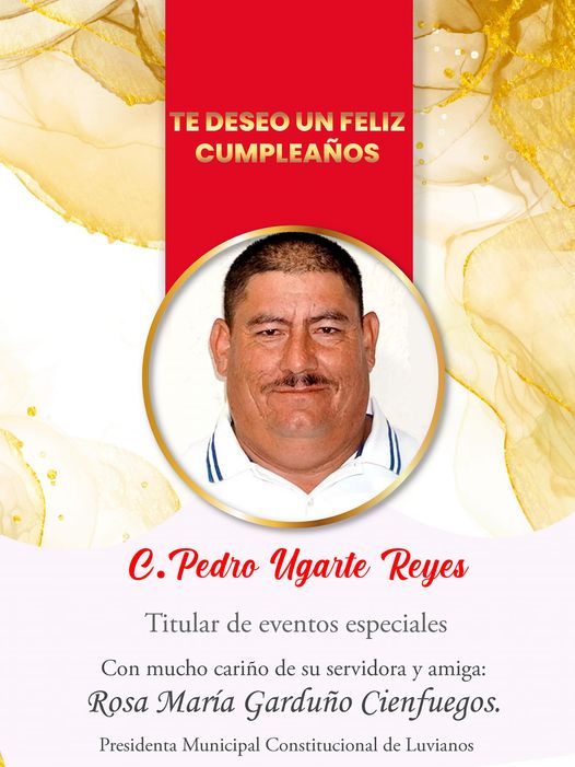 1688837986 Muchas felicidades a nuestro Titular de Eventos Especiales C Pedro