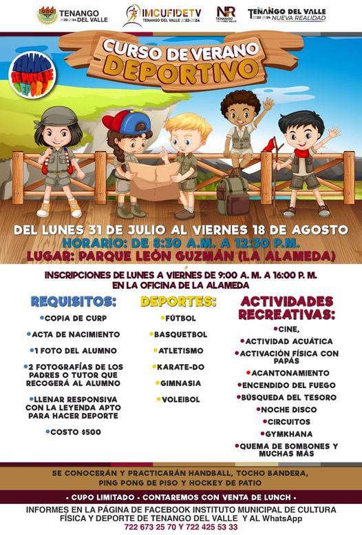 1689013887 Tenango se pinta de deporte con cursos de verano Conoce