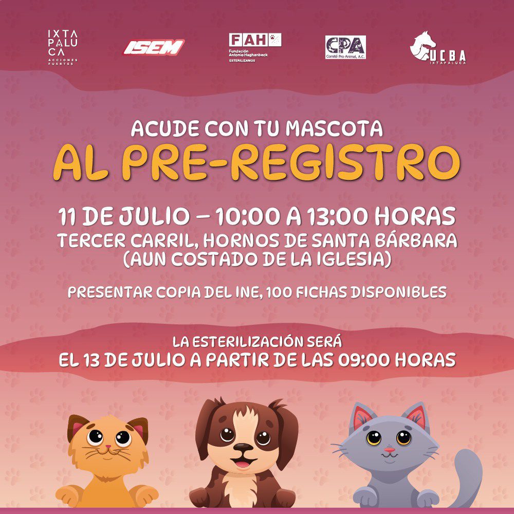 1689027746 122 Pre Registro para la Treceava Jornada Gratuita de Esterilizacion de Perros