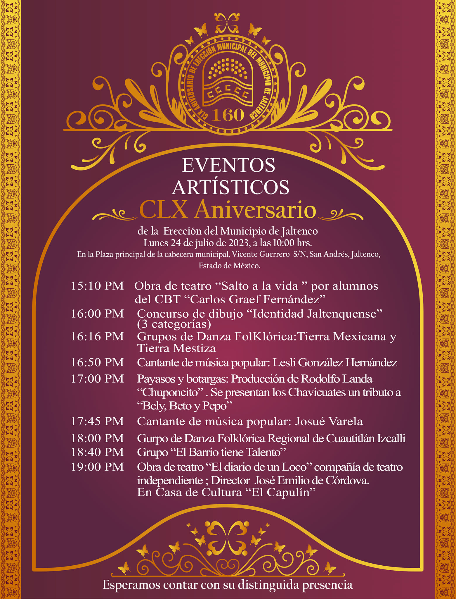 1690152149 208 PROGRAMA EN CONMEMORACION DEL CLX ANIVERSARIO DE JALTENCO