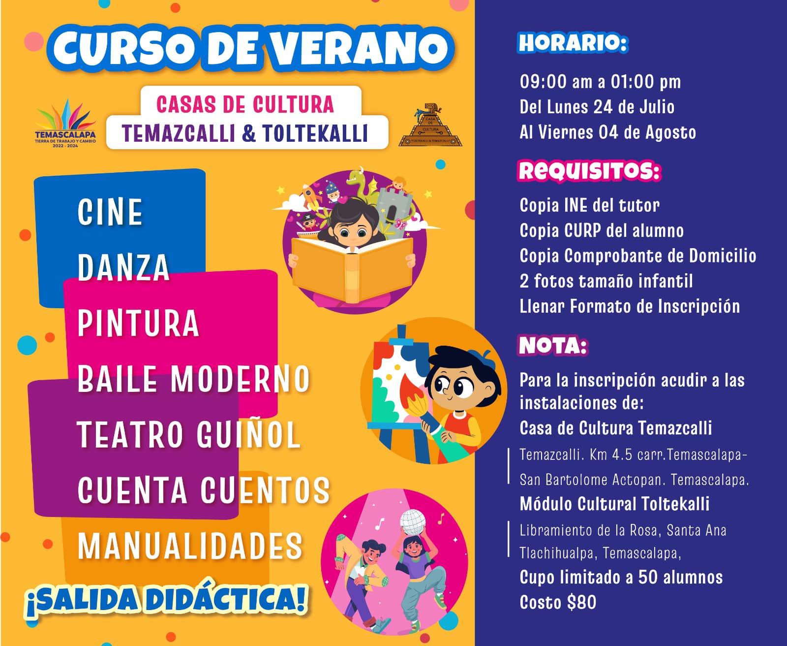 1690205806 718 Te invitamos al CursoDeVerano que casa de cultura Toltecalli y