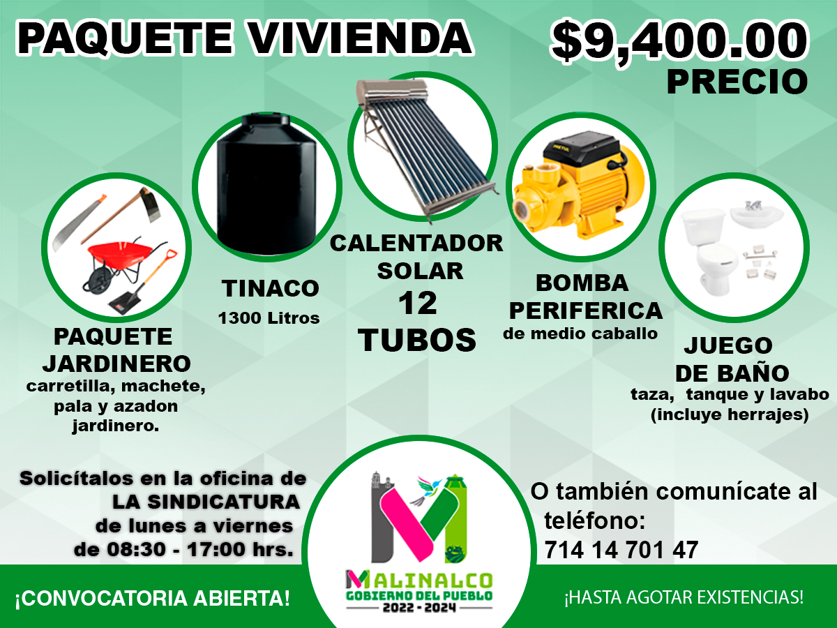 1690214113 455 La Sindicatura de Malinalco te ofrece productos para tu vivienda