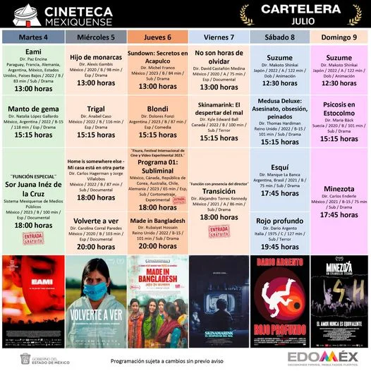 1690314143 Esta es la ‪CarteleraSemanal de la @CinentecaEdomex para que armes jpg