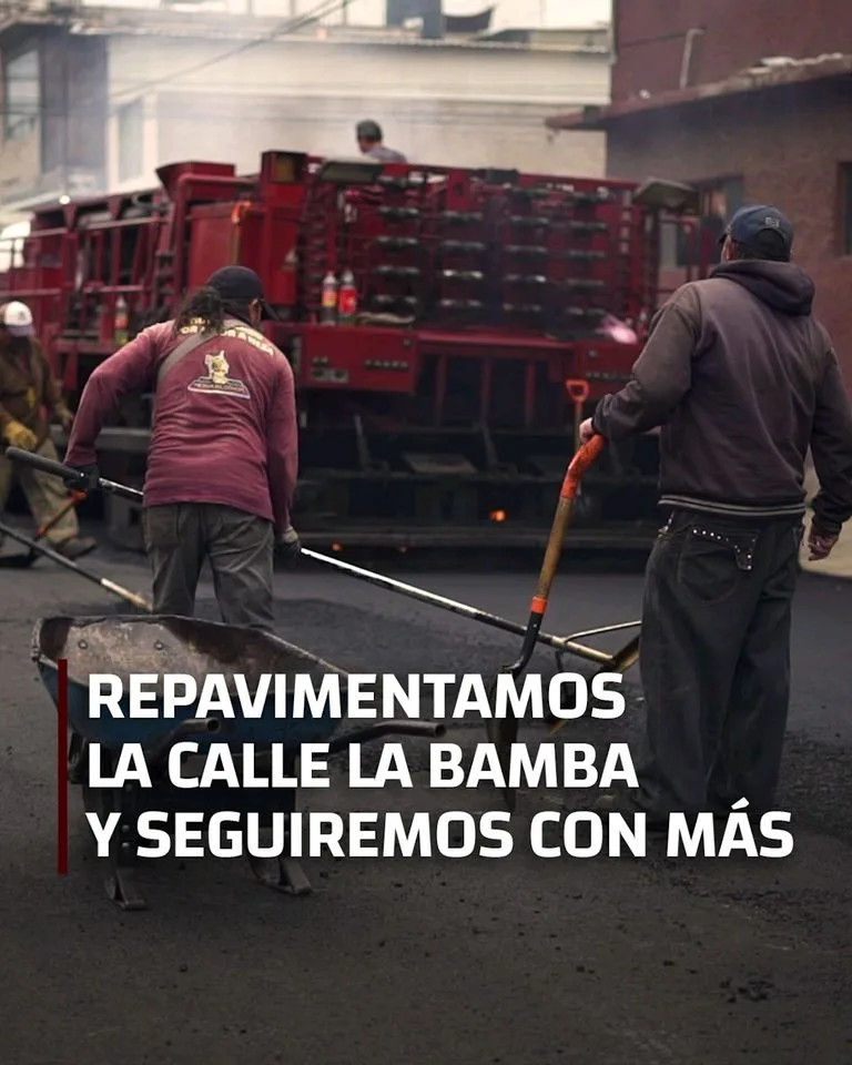 1690832424 PorAmorANeza trabajamos en la Repavimentacion de calle La Bamba jpg