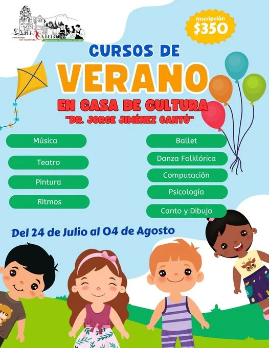 Aprovecha el Curso de Verano que Casa de Cultura trae jpg