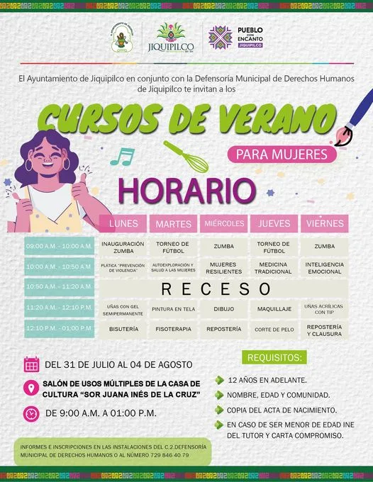 Aprovecha y unete a los cursos de verano para mujeres jpg