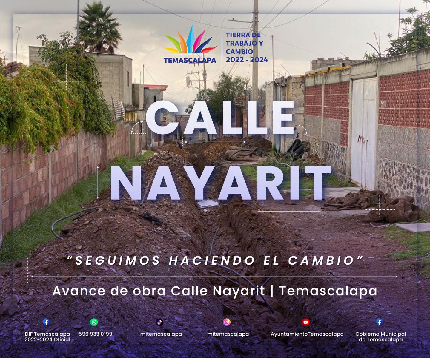 Avance de Obra en calle Nayarit Temascalapa seguimoshaciendoelcambio