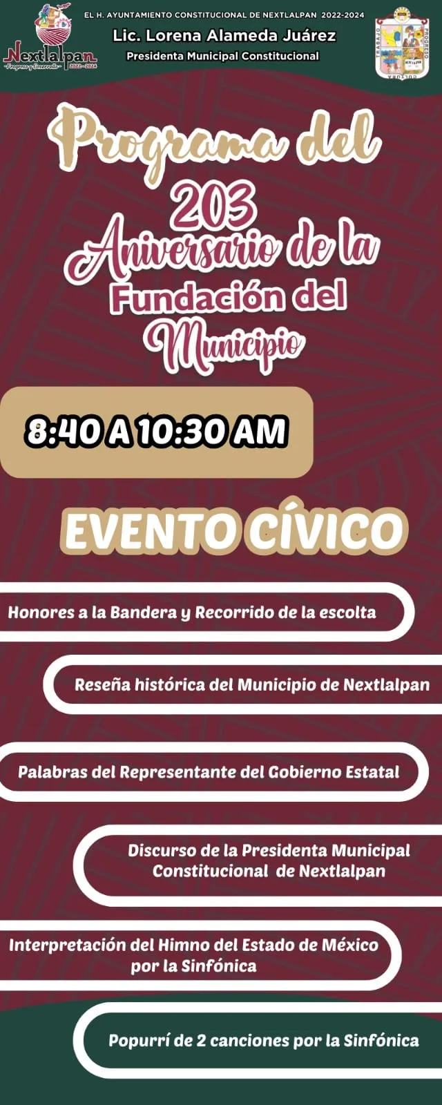 El ANIVERSARIO 203 DE LA FUNDACION DE NUESTRO MUNICIPIO esta jpg