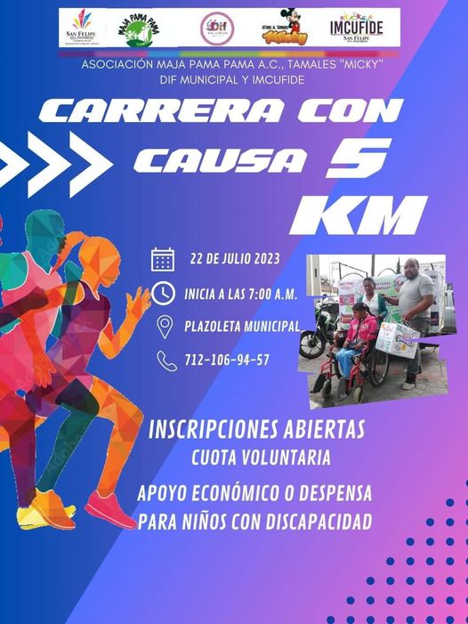 Estas a tiempo Sumate a la carrera con causa que