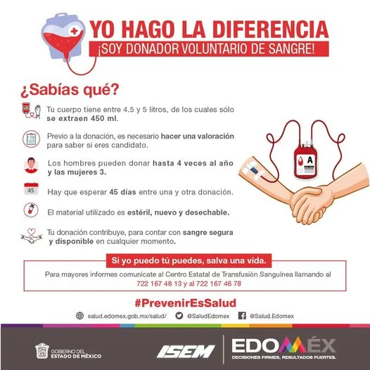 Haz la diferencia se un donador de sangre voluntario y jpg