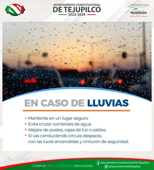 Infografia Sigue estas recomendaciones durante la lluvia al conducir jpg