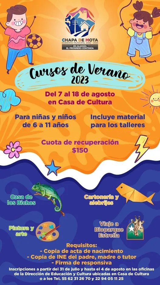 Llegaron las vacaciones Integra a tus hijos a los cursos jpg