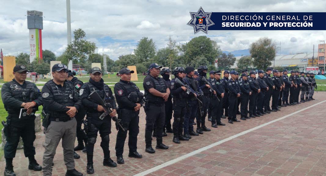 OPERATIVO Elementos de Seguridad y Proteccion de Toluca en coordinacion