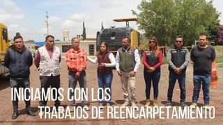 REENCARPETADO EN AV JUAREZ La PresidentaMunicipal Lorena Alameda y