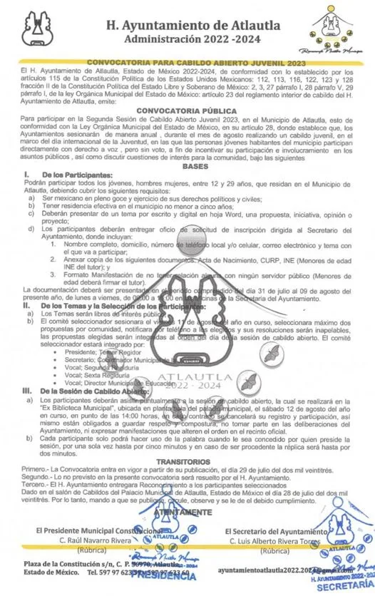 SE CONVOCA A PARTICIPAR EN SESION ORDINARIA DE CABILDO ABIERTO jpg