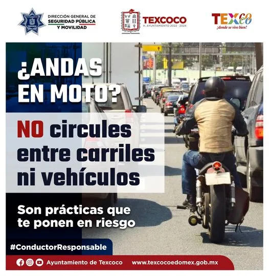 Si manejas motocicleta o motoneta te invitamos a conducir responsablemente jpg