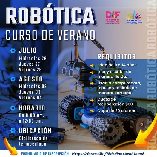 Si te interesa aprender Robotica traemos para ti este CursoDeVerano jpg