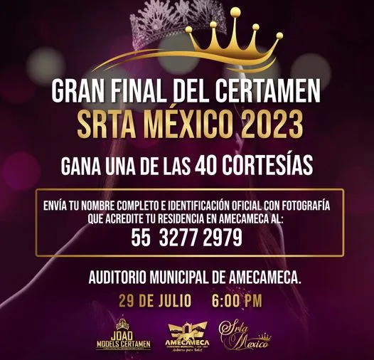 SrtaMexico2023 Gana una de nuestras 40 cortesias que tenemos jpg