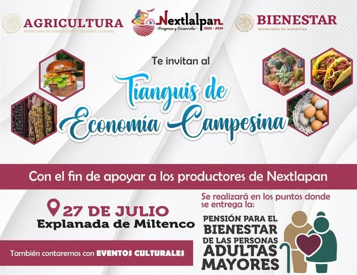 TIANGUIS DE ECONOMIA CAMPESINA 27 de julio Explanada de Miltenco jpg