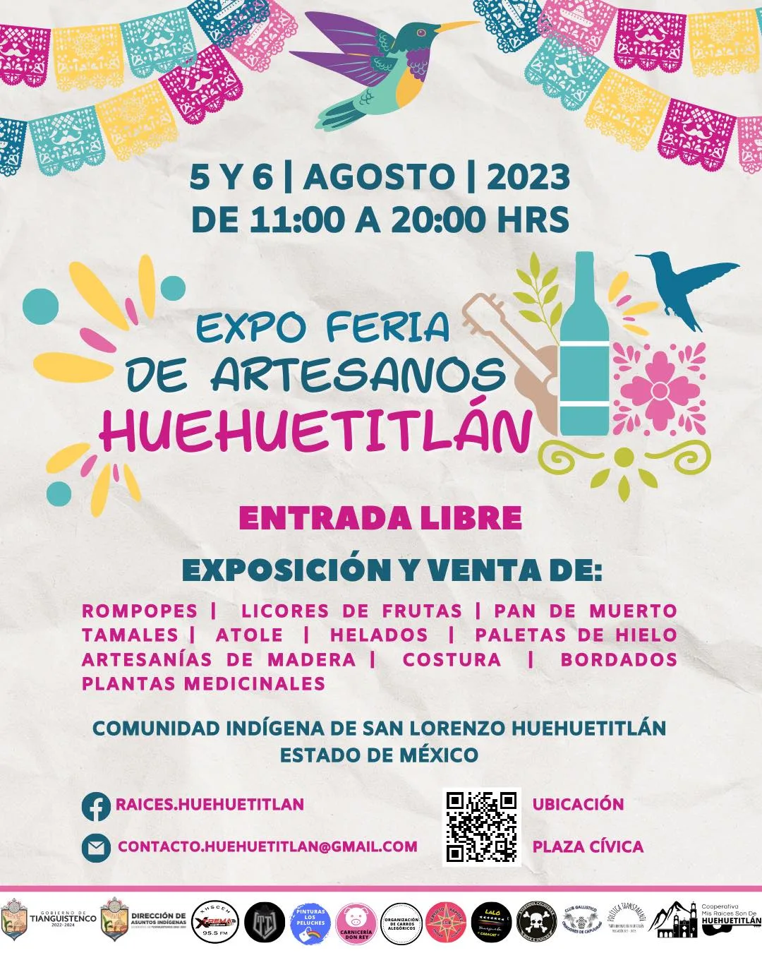 Te invitamos a la Expo Feria de Artesanos Huehuetitlan un gran jpg