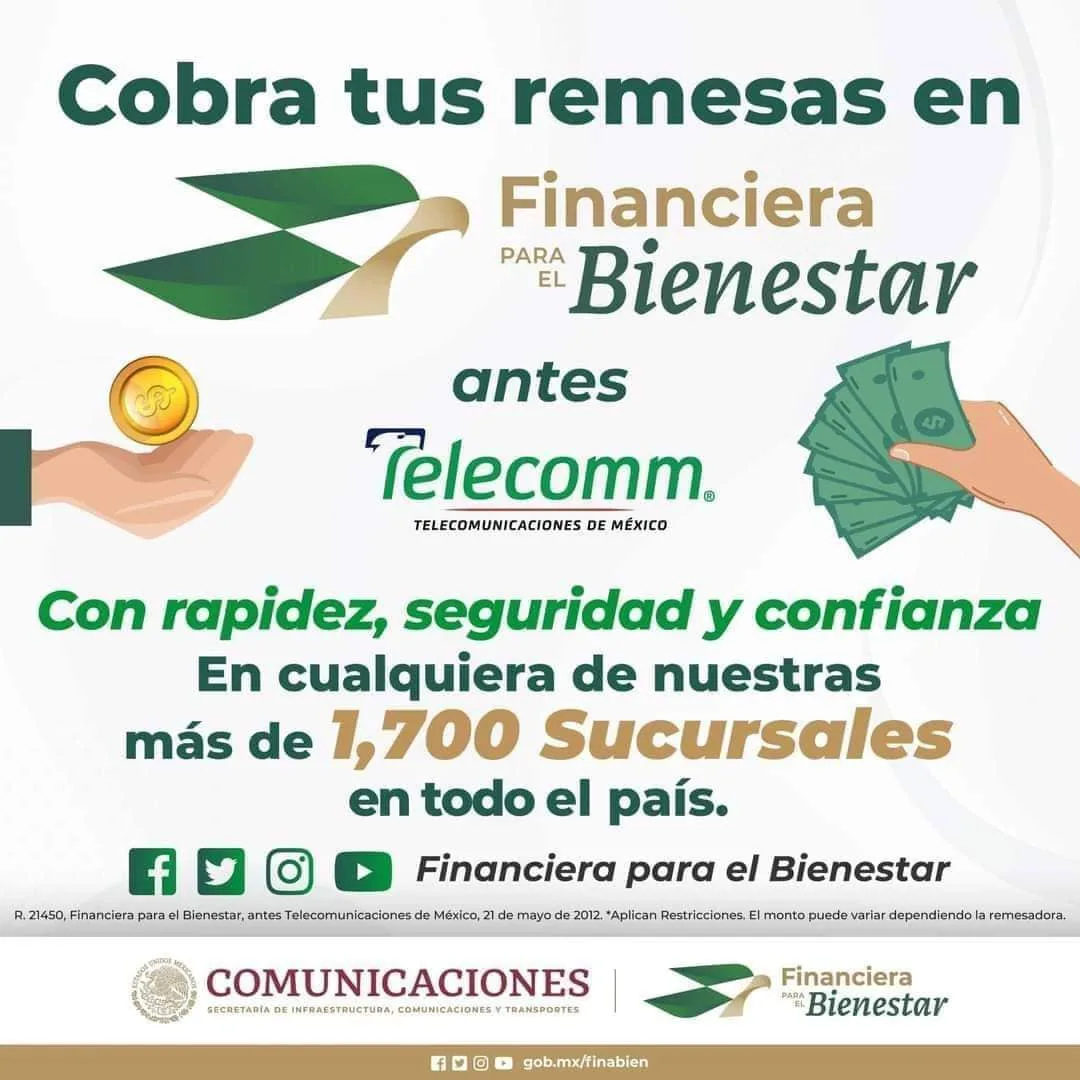 Visita FINANCIERA PARA EL BIENESTAR antes TELECOMM ubicados en San jpg