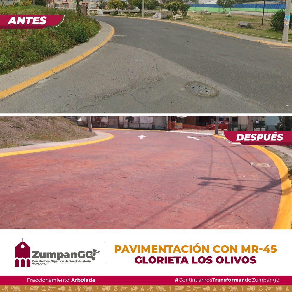 ¡Buenas noticias Zumpanguenses Se ha completado la pavimentacion con concreto