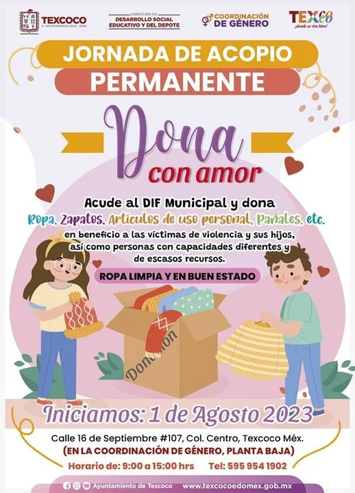 ¡Dona con amor El Ayuntamiento de Texcoco abre una jornada jpg