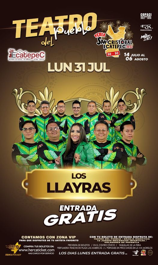 ¡El lunes hay entrada libre! Ven a bailar con Los Llayras a la #FeriaDeSanCristó