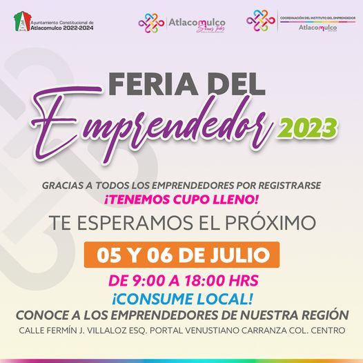 ¡Feria del Emprendedor Te esperamos el dia de HOY Y