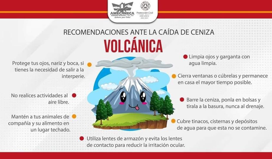 ¡Protegete ante la CaidaDeCeniza volcanica