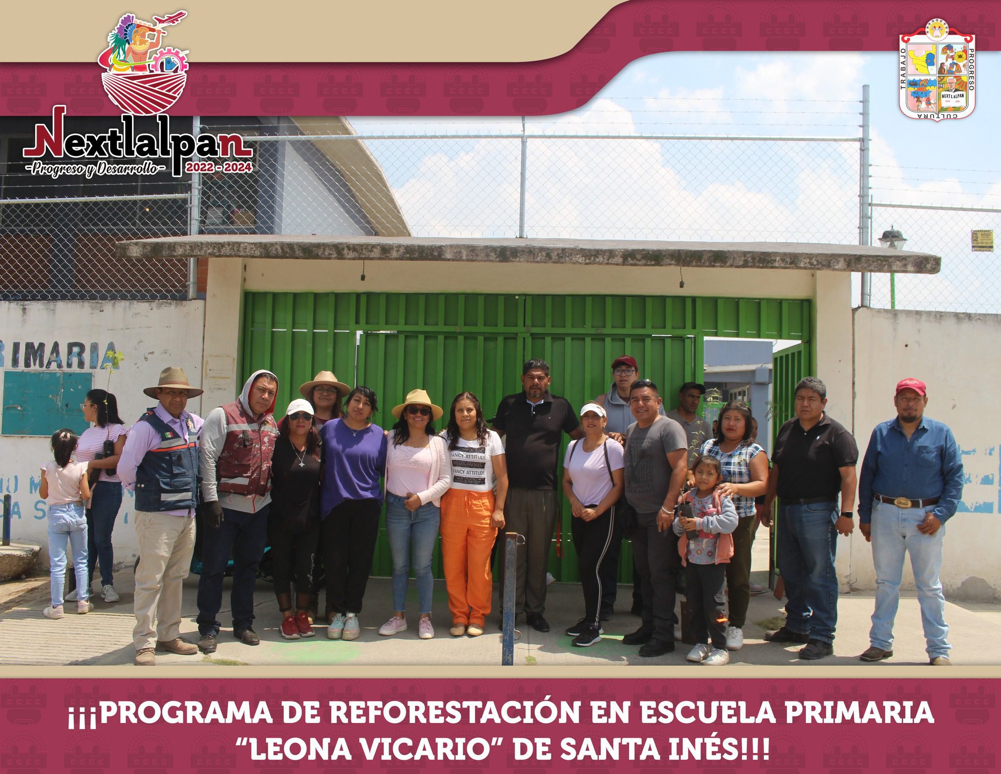 ¡¡¡PROGRAMA DE REFORESTACION EN ESCUELA PRIMARIA LEONA VICARIO DE SANTA