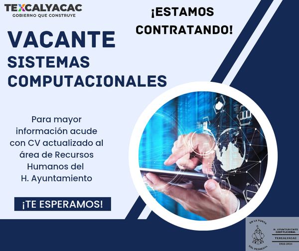 ¡¿Estas en busca de trabajo El Gobierno Municipal de