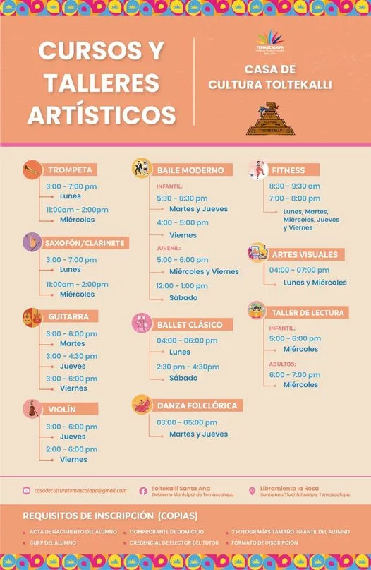 1690902913 Cursos y Talleres Artisticos en Casa de Cultura Toltekalli jpg