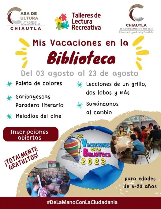 1690926519 Recuerden que tenemos actividades en estas vacaciones en la Biblioteca jpg