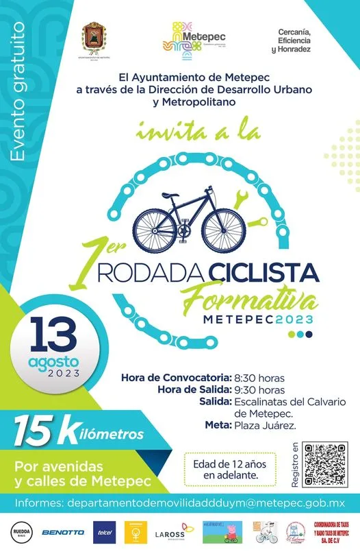 1690993623 Te invitamos a la 1er Rodada Ciclista Formativa Metepec 2023 jpg