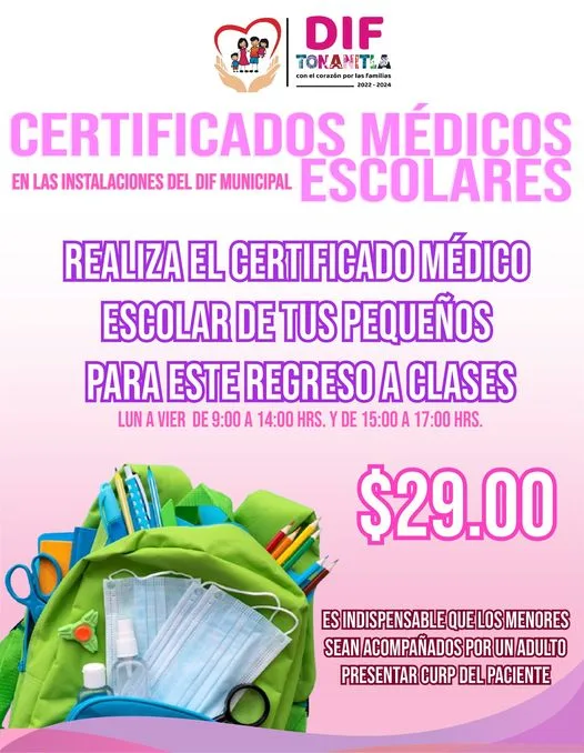 1691003873 Este regreso a clases realiza tu certificado medico escolar por jpg