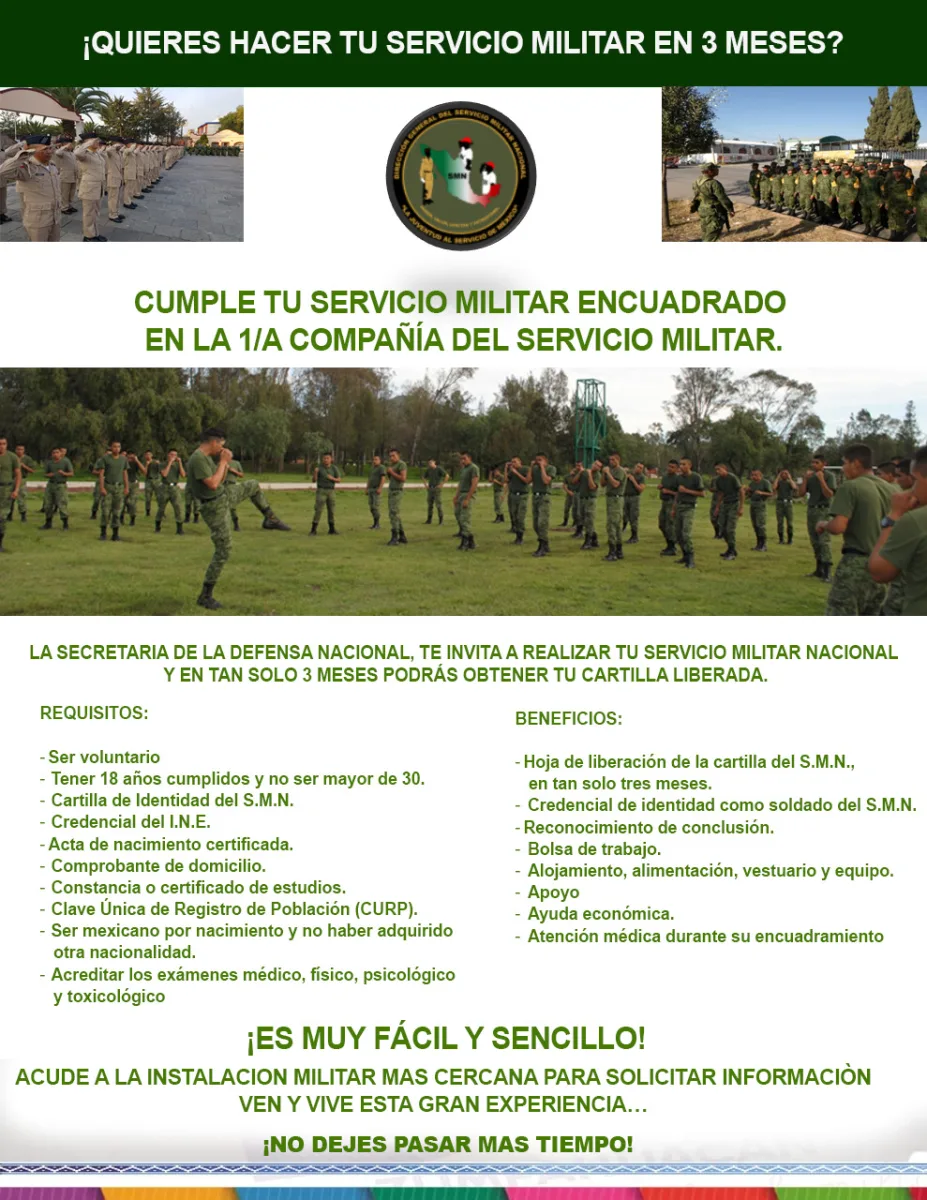 1691006594 672 Cumple con tu Servicio Militar en tan solo TRES MESES