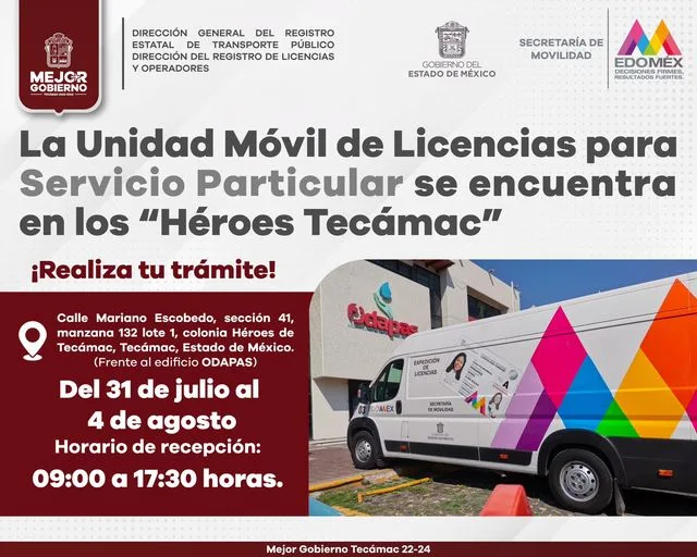 1691065079 Vecinos tecamaquenses les informamos que la Unidad Movil para expedicion jpg