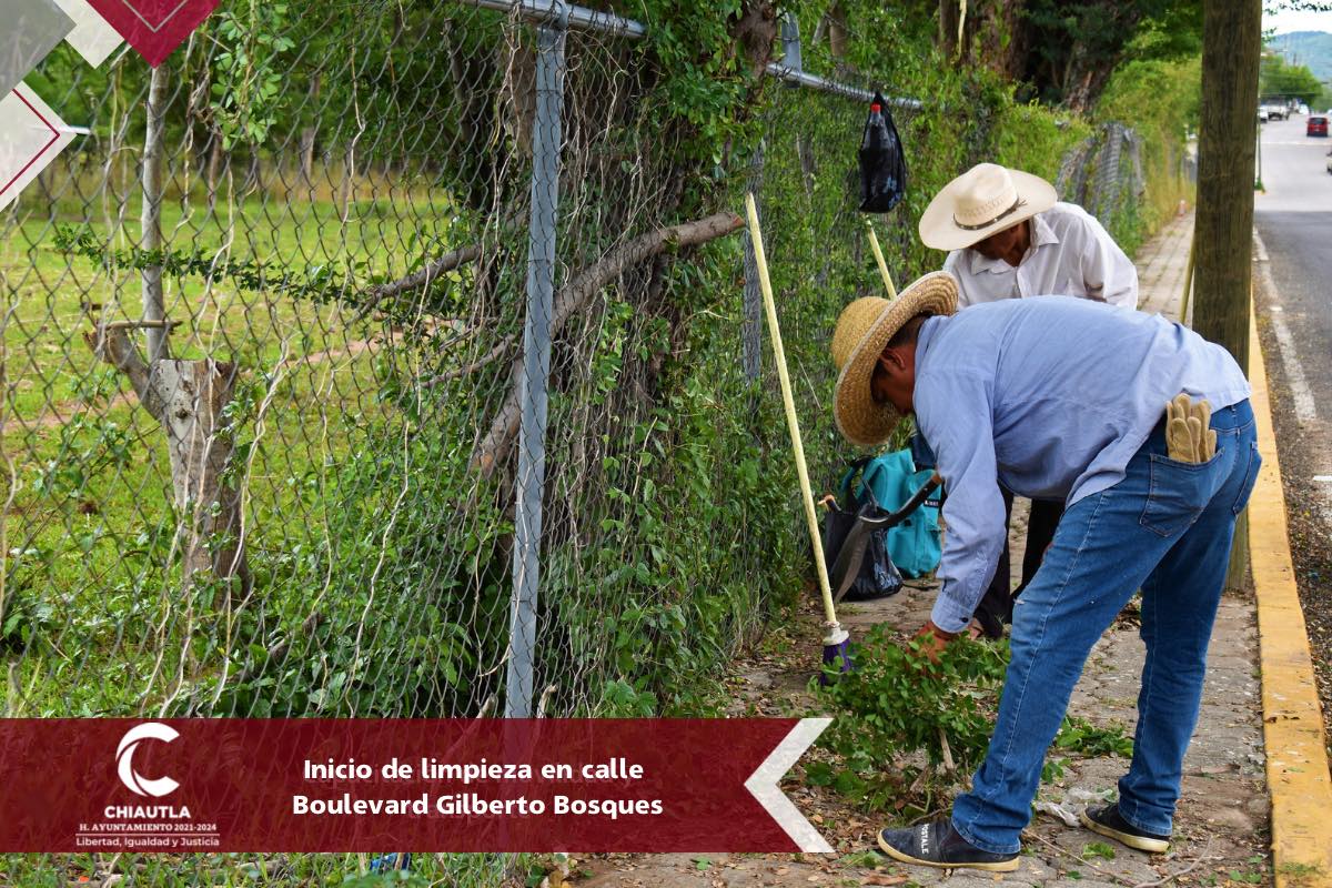 1691100126 510 se realizan trabajos de limpieza en el boulevard Gilberto Bosques