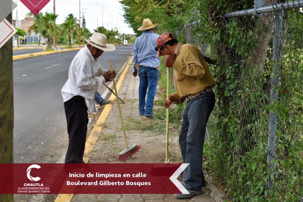 1691100135 108 se realizan trabajos de limpieza en el boulevard Gilberto Bosques