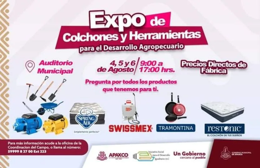 1691176227 EXPO DE COLCHONES Y HERRAMIENTAS jpg