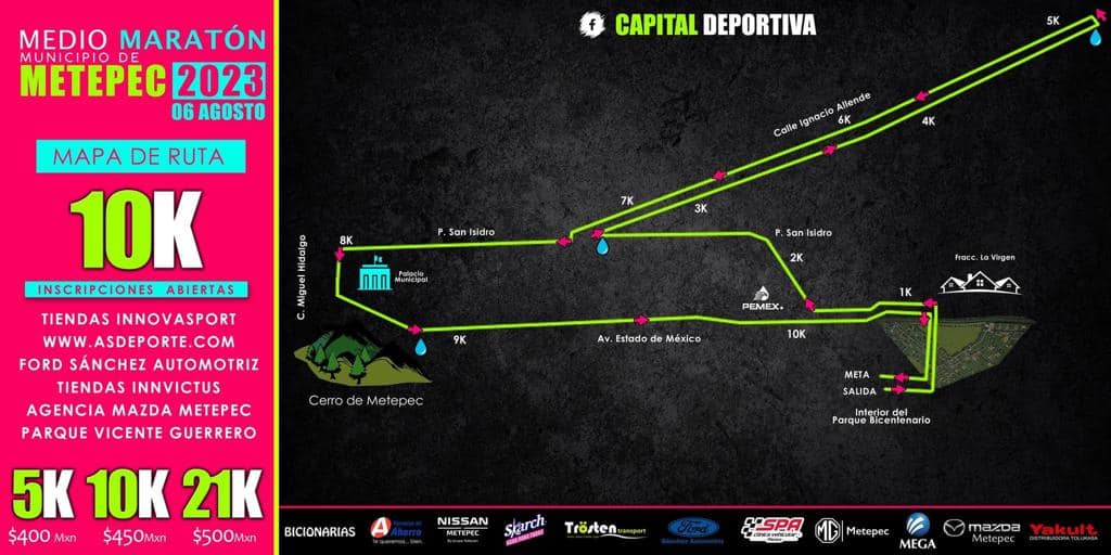 1691325933 165 Manana 6 de agosto Metepec es sede del Medio Maraton