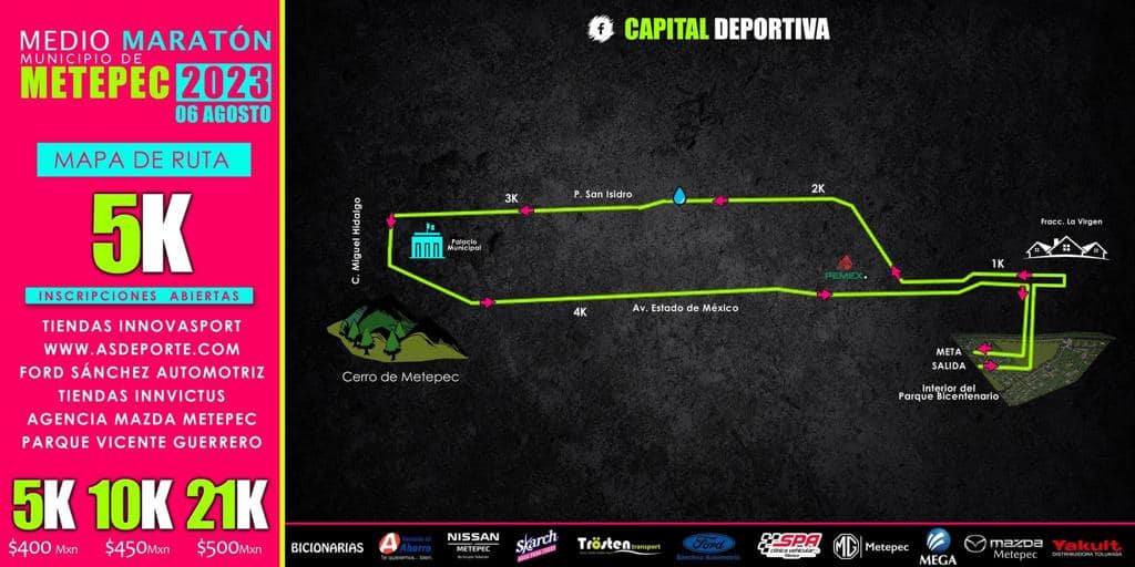 1691325967 Manana 6 de agosto Metepec es sede del Medio Maraton