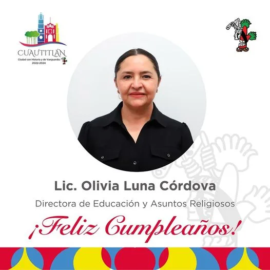 1691514868 Felicitamos a nuestra Directora de Educaciony Asuntos Religiosos Lic Olivia jpg